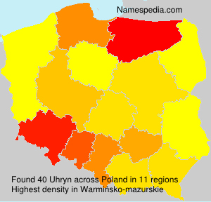 Surname Uhryn in Poland