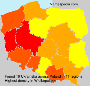 Surname Ukrainska in Poland