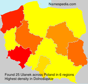 Surname Ulanek in Poland Surname Ulanek in Poland