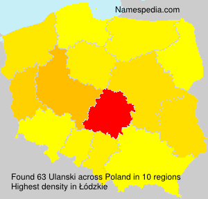 Surname Ulanski in Poland Surname Ulanski in Poland