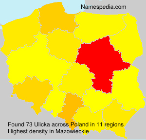 Surname Ulicka in Poland Surname Ulicka in Poland