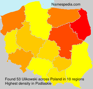 Surname Ulikowski in Poland Surname Ulikowski in Poland