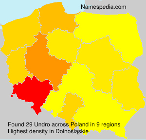 Surname Undro in Poland Surname Undro in Poland