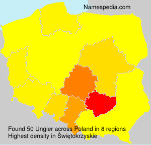 Surname Ungier in Poland Surname Ungier in Poland