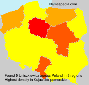 Surname Uniszkiewicz in Poland Surname Uniszkiewicz in Poland