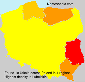 Surname Utkala in Poland Surname Utkala in Poland