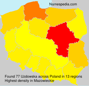 Surname Uzdowska in Poland Surname Uzdowska in Poland