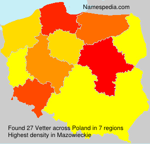 Surname Vetter in Poland Surname Vetter in Poland