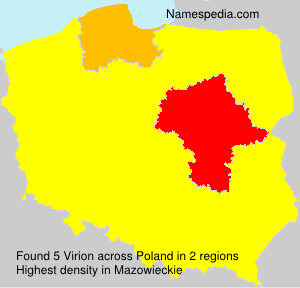 Surname Virion in Poland Surname Virion in Poland