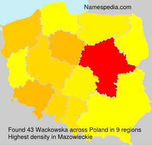 Surname Wackowska in Poland Surname Wackowska in Poland