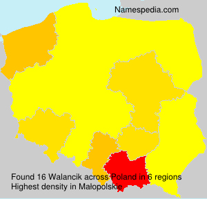 Surname Walancik in Poland Surname Walancik in Poland
