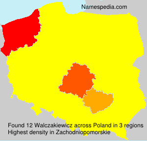 Surname Walczakiewicz in Poland Surname Walczakiewicz in Poland