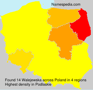 Surname Walejewska in Poland Surname Walejewska in Poland