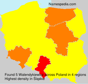Surname Walendykiewicz in Poland Surname Walendykiewicz in Poland