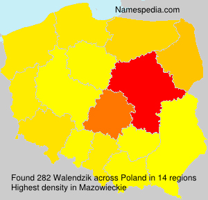 Surname Walendzik in Poland Surname Walendzik in Poland
