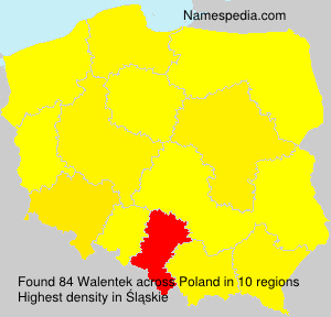 Surname Walentek in Poland Surname Walentek in Poland