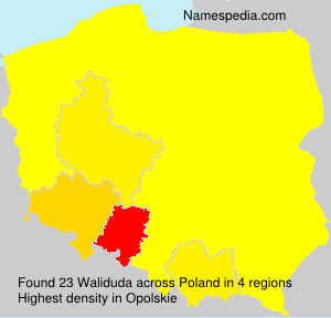 Surname Waliduda in Poland Surname Waliduda in Poland