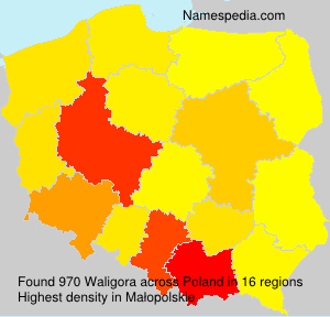 Surname Waligora in Poland Surname Waligora in Poland
