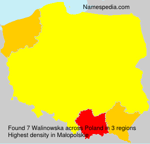 Surname Walinowska in Poland Surname Walinowska in Poland