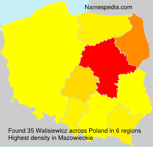 Surname Walisiewicz in Poland Surname Walisiewicz in Poland