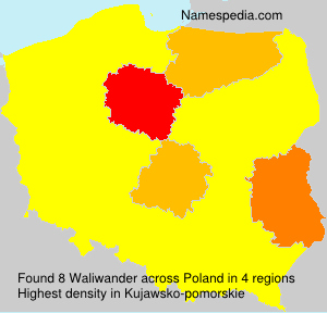 Surname Waliwander in Poland Surname Waliwander in Poland