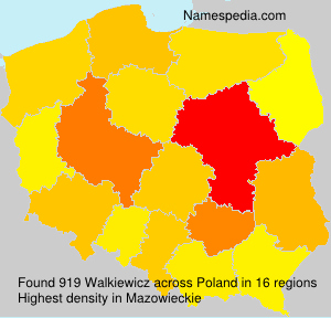 Surname Walkiewicz in Poland Surname Walkiewicz in Poland