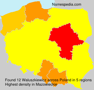 Surname Waluszkiewicz in Poland Surname Waluszkiewicz in Poland