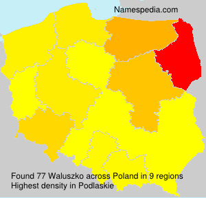 Surname Waluszko in Poland Surname Waluszko in Poland