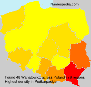 Surname Wanatowicz in Poland