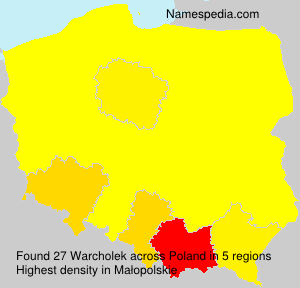 Surname Warcholek in Poland
