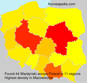 Surname Wardynski in Poland Surname Wardynski in Poland