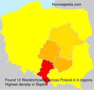 Surname Wardzichowski in Poland Surname Wardzichowski in Poland