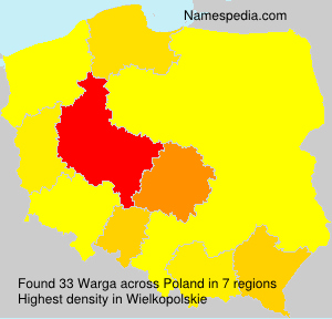 Surname Warga in Poland Surname Warga in Poland