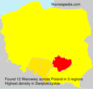 Surname Warowiec in Poland Surname Warowiec in Poland