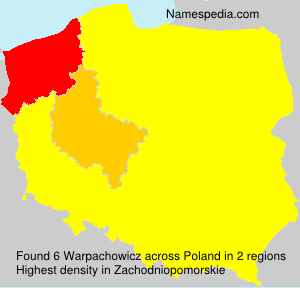 Surname Warpachowicz in Poland Surname Warpachowicz in Poland