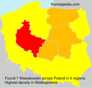 Surname Wasiakowski in Poland Surname Wasiakowski in Poland