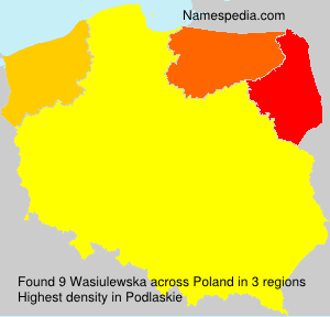 Surname Wasiulewska in Poland Surname Wasiulewska in Poland