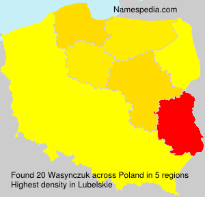 Surname Wasynczuk in Poland Surname Wasynczuk in Poland