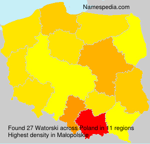 Surname Watorski in Poland Surname Watorski in Poland