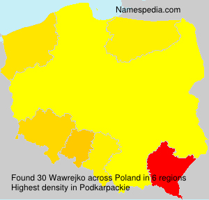 Surname Wawrejko in Poland Surname Wawrejko in Poland