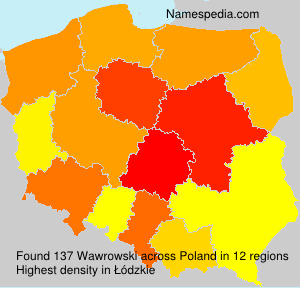 Surname Wawrowski in Poland Surname Wawrowski in Poland