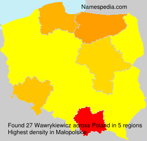 Surname Wawrykiewicz in Poland Surname Wawrykiewicz in Poland