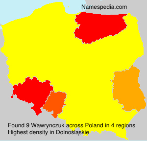 Surname Wawrynczuk in Poland