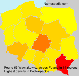 Surname Wawrzkowicz in Poland Surname Wawrzkowicz in Poland