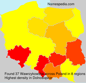 Surname Wawrzykowska in Poland Surname Wawrzykowska in Poland