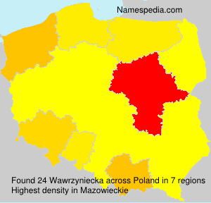 Surname Wawrzyniecka in Poland Surname Wawrzyniecka in Poland