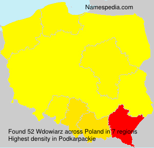 Surname Wdowiarz in Poland