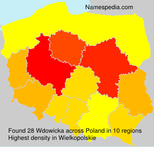 Surname Wdowicka in Poland Surname Wdowicka in Poland
