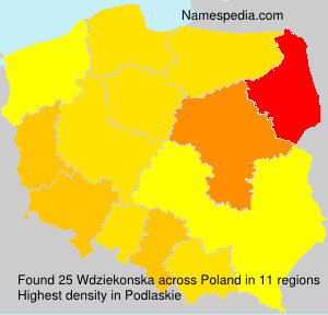 Surname Wdziekonska in Poland