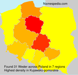 Surname Weder in Poland Surname Weder in Poland